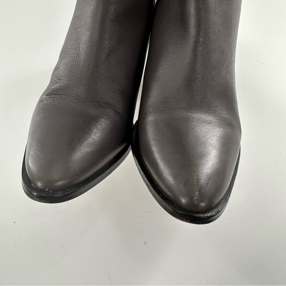 Dune Prestonn womens ankle booties size 7 38 gray leather zip up boots - Picture 10 of 15